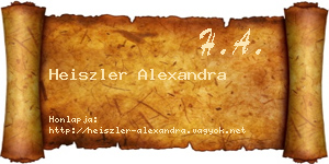 Heiszler Alexandra névjegykártya